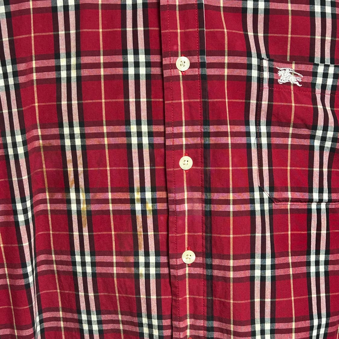 XL 버버리 레드 노바체크 셔츠 상품이미지7