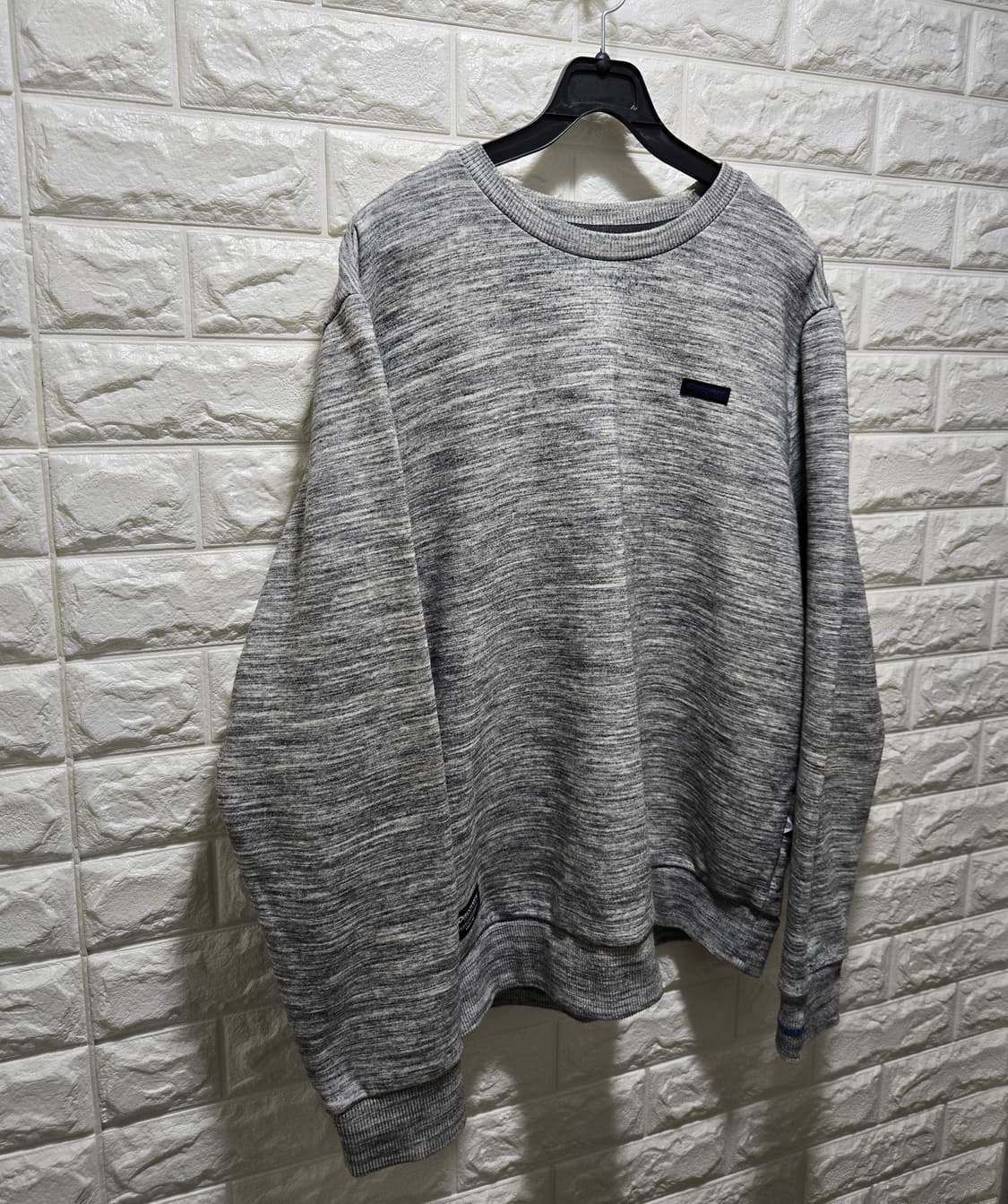 디스커버리 스몰로고 기모 맨투맨 크루넥 티셔츠 105 상품이미지3