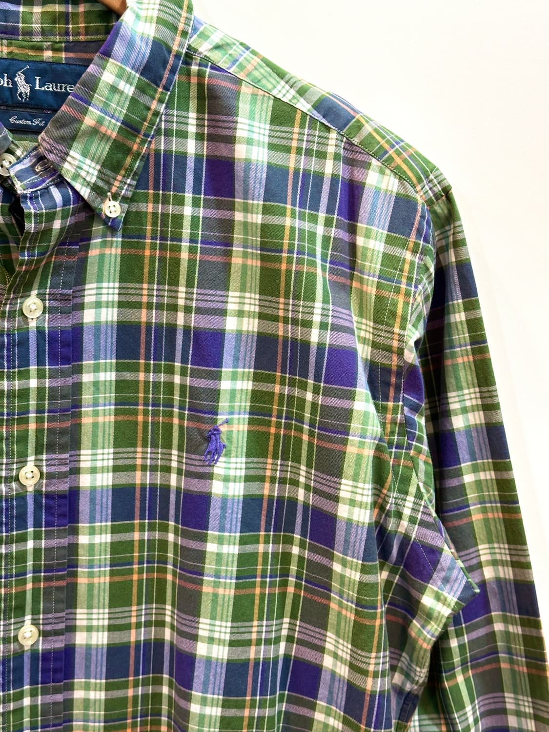  폴로 랄프로렌 버튼다운 체크 셔츠 M 상품이미지4