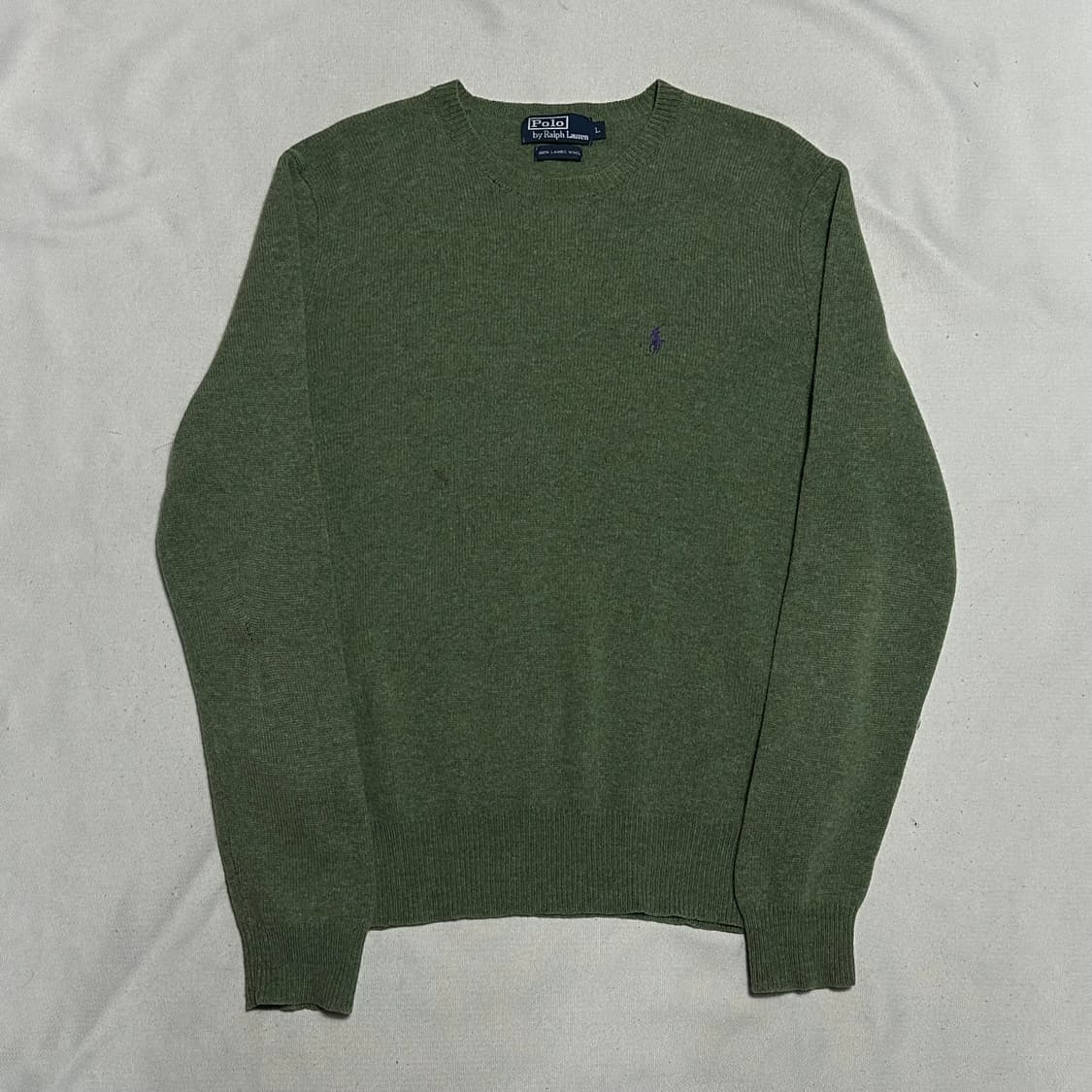 L 폴로랄프로렌 그린 램스울 니트 상품이미지2