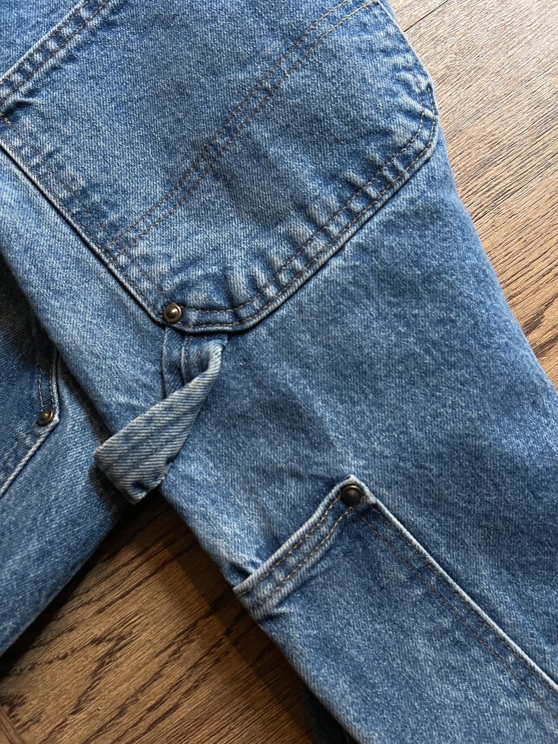 [32]칼하트 USA 빈티지 워싱 컷오프 더블니 워크 데님 팬츠 상품이미지6