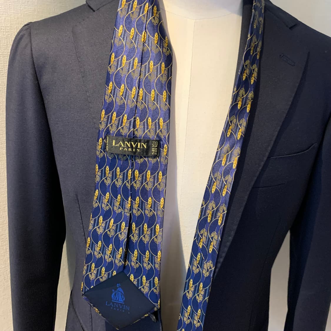랑방(LANVIN) 기하학적패턴 클래식 명품넥타이 100실크 9.1cm 상품이미지2