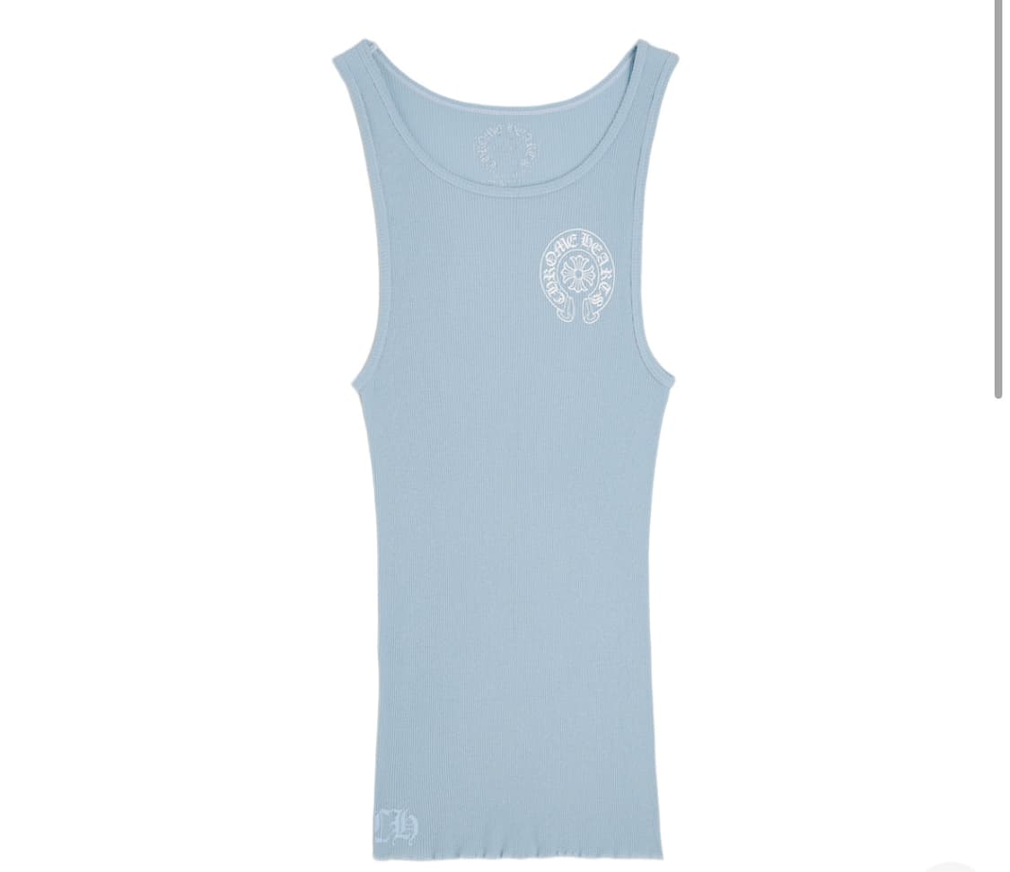 크롬하츠/ 홀스슈 립 탱크탑 베이비 블루/ M 상품이미지1