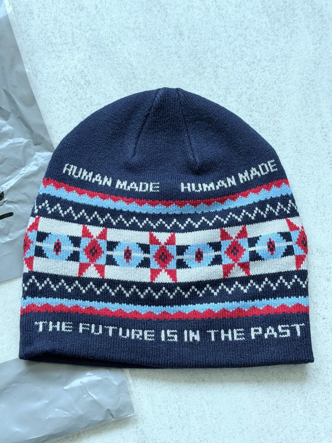 휴먼메이드 Human Made 자카드 비니 (네이비) – 새상품 상품이미지3