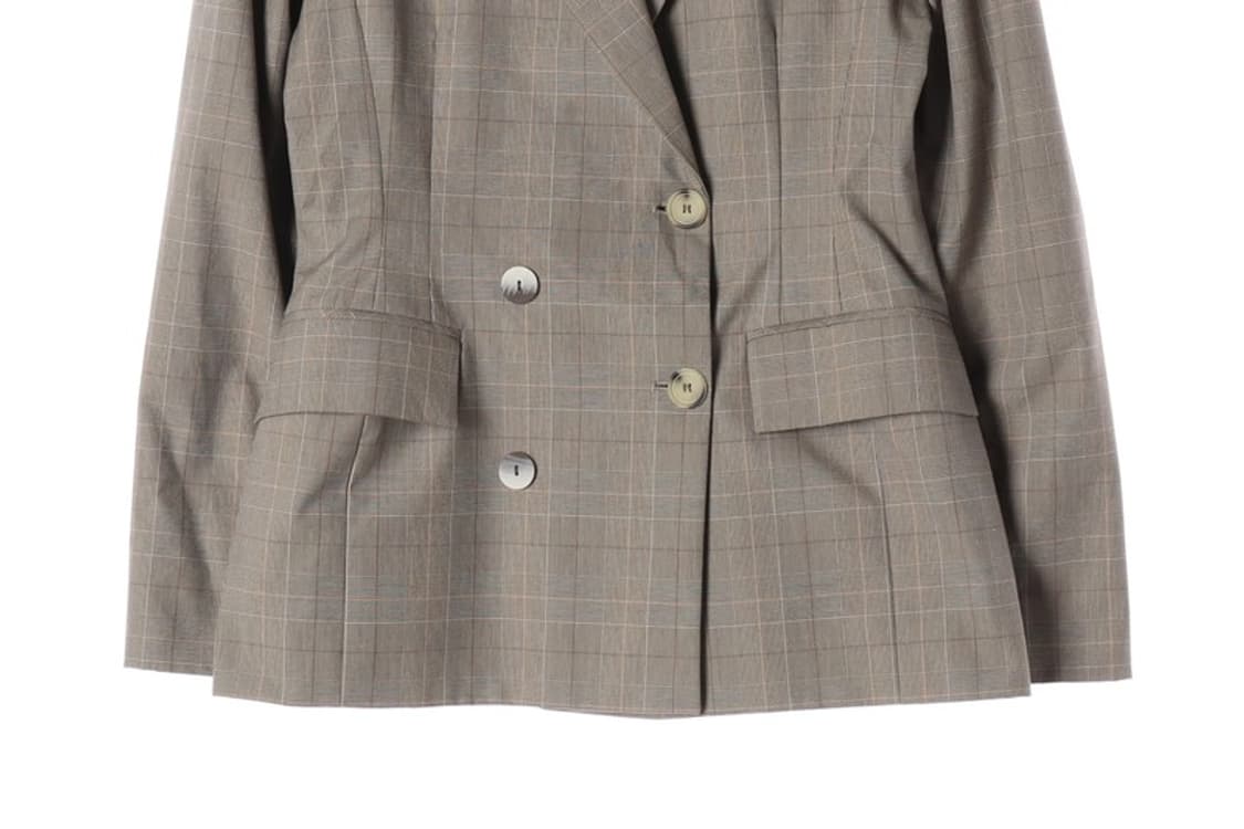 더일마 베이지 체크 더블 블레이저 F 상품이미지5