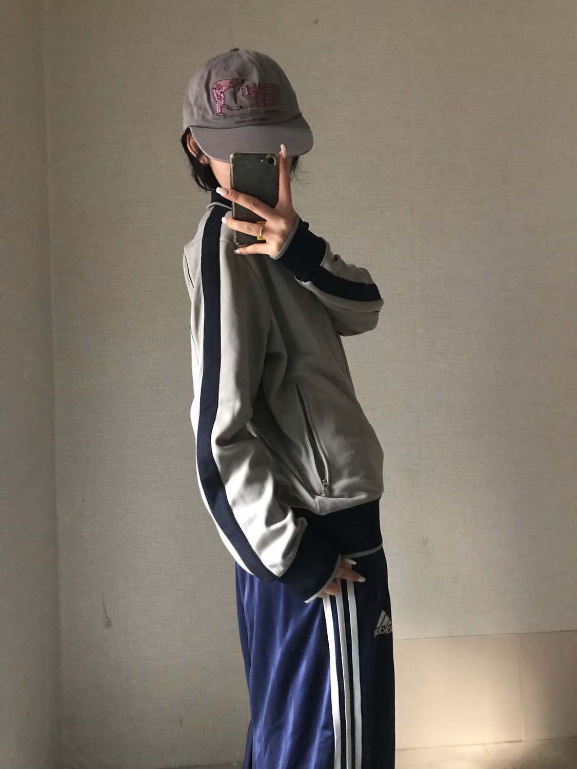 나이키 그레이 네이비 트랙 져지 상품이미지4