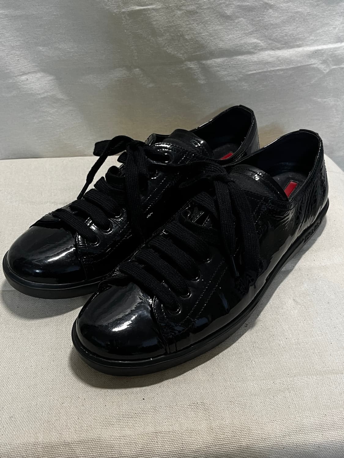 [PRADA] 프라다 스포츠 아카이브 아메리카 컵 패턴 레더 스니커즈 ( 상품이미지1