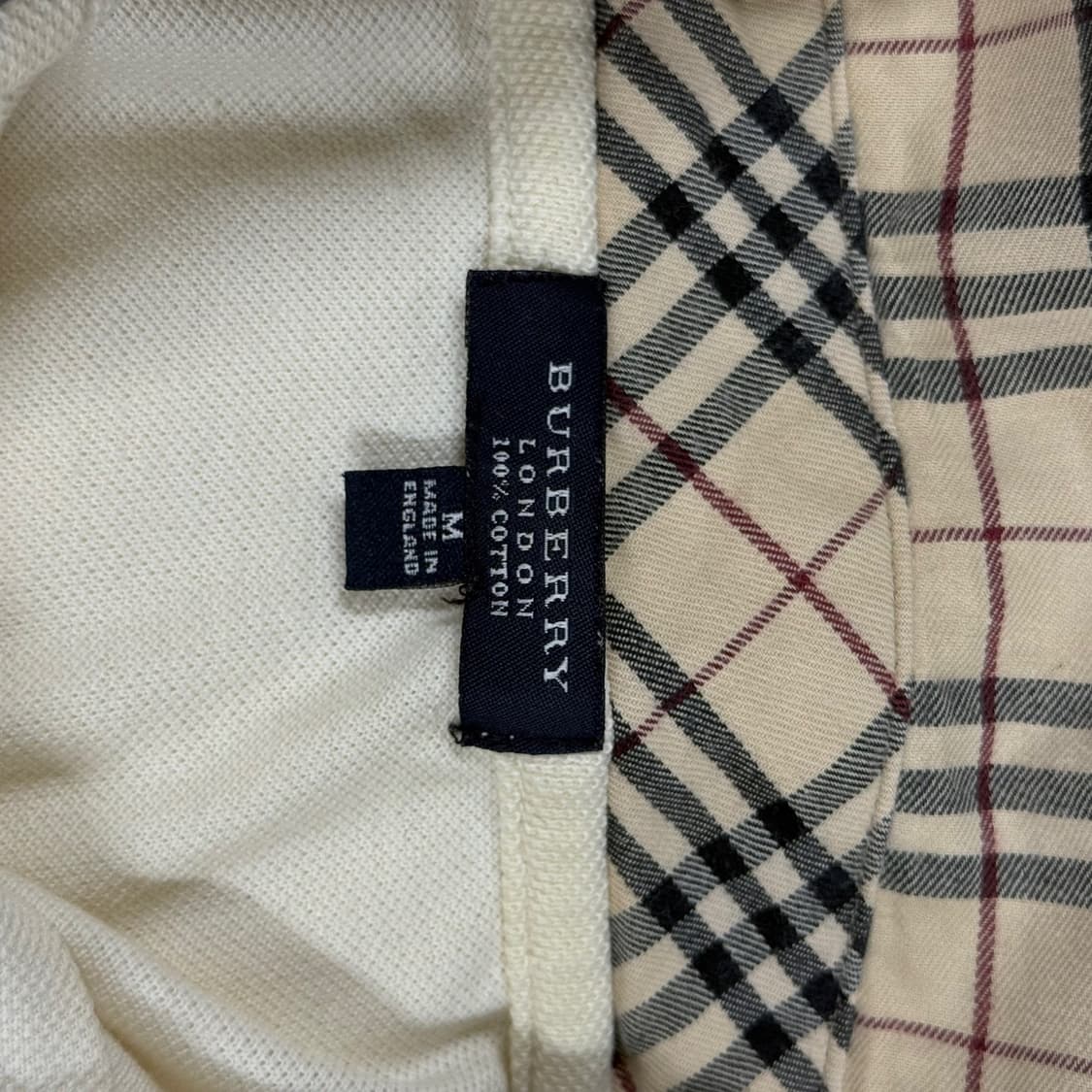 [해외M] 버버리 런던 아이보리 체크 카라 반팔 폴로티 상품이미지6