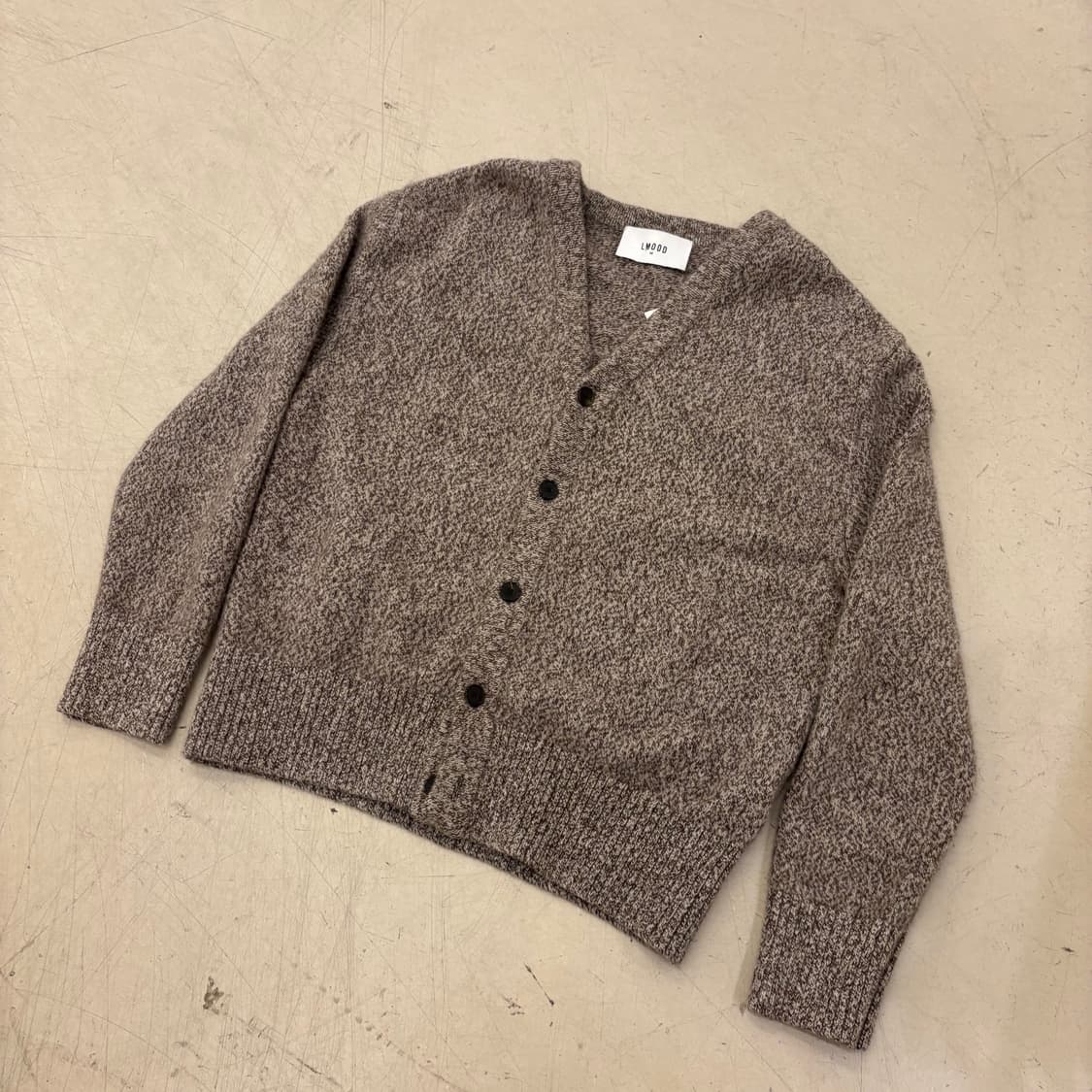 엘무드 브라운 보카시 니트 가디건 상품이미지1