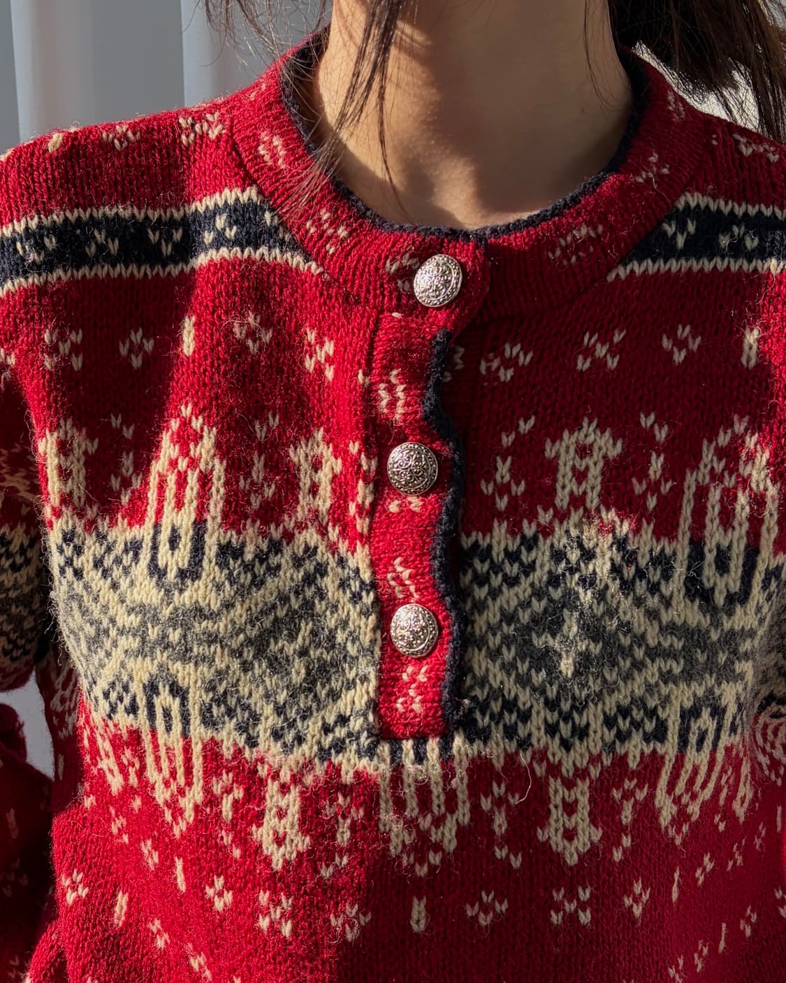 [M]L.L.Bean 엘엘빈 USA 90s 노르딕 니트 상품이미지4