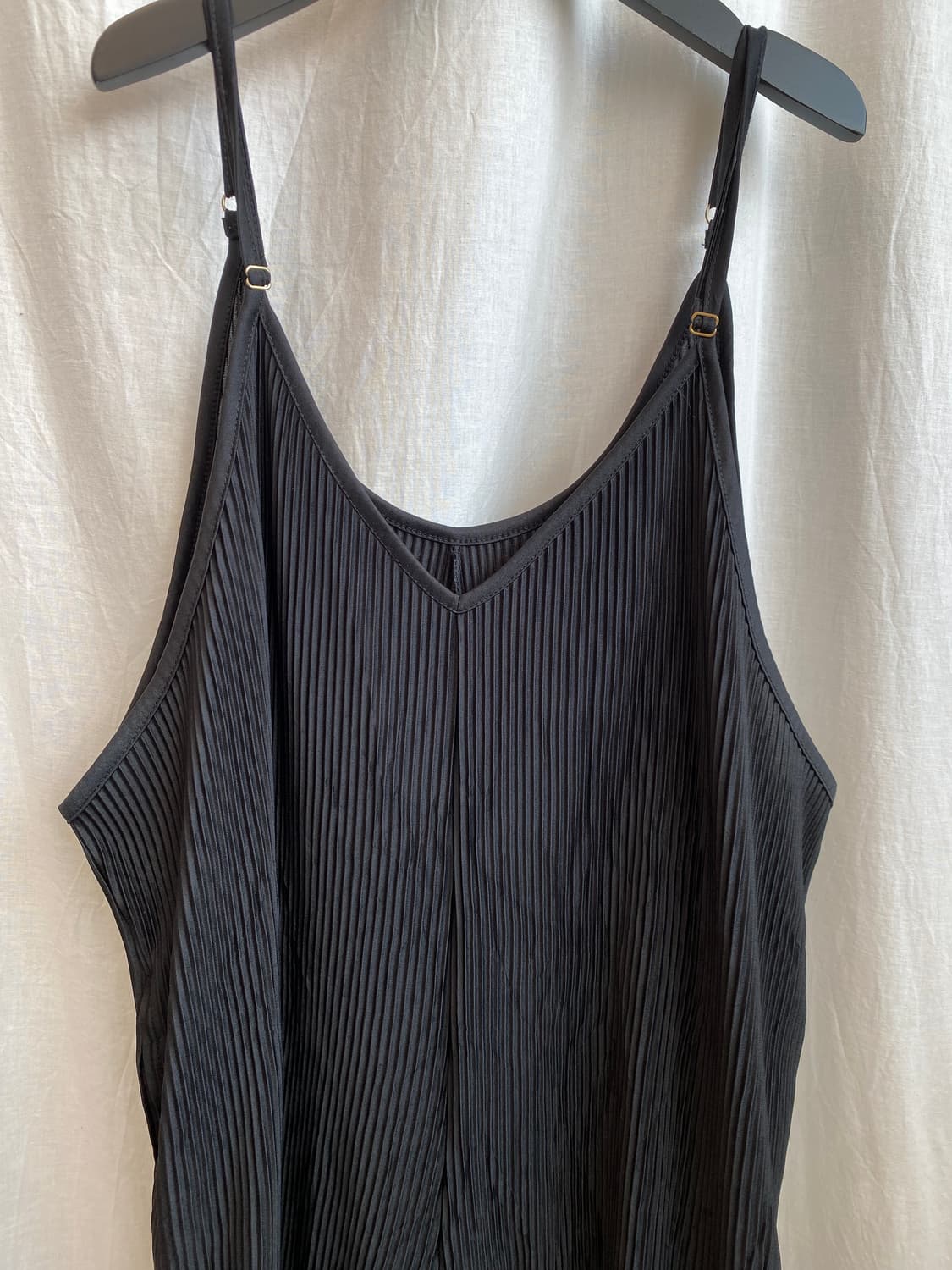 블랙 플리츠 점프수트(M) 상품이미지3