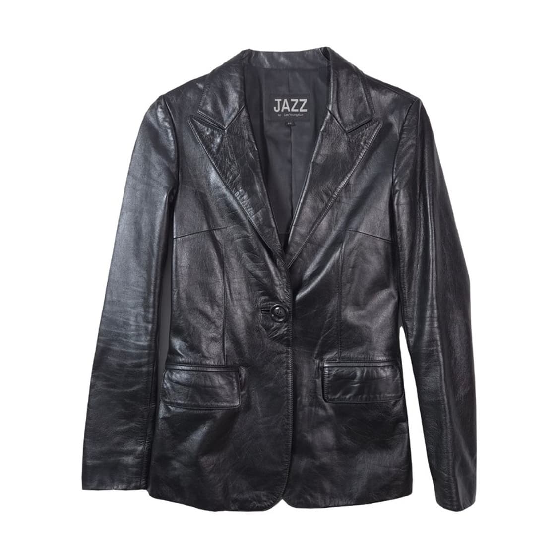 JAZZ 빈티지 무드 원버튼 리얼 레더 자켓 55 상품이미지1
