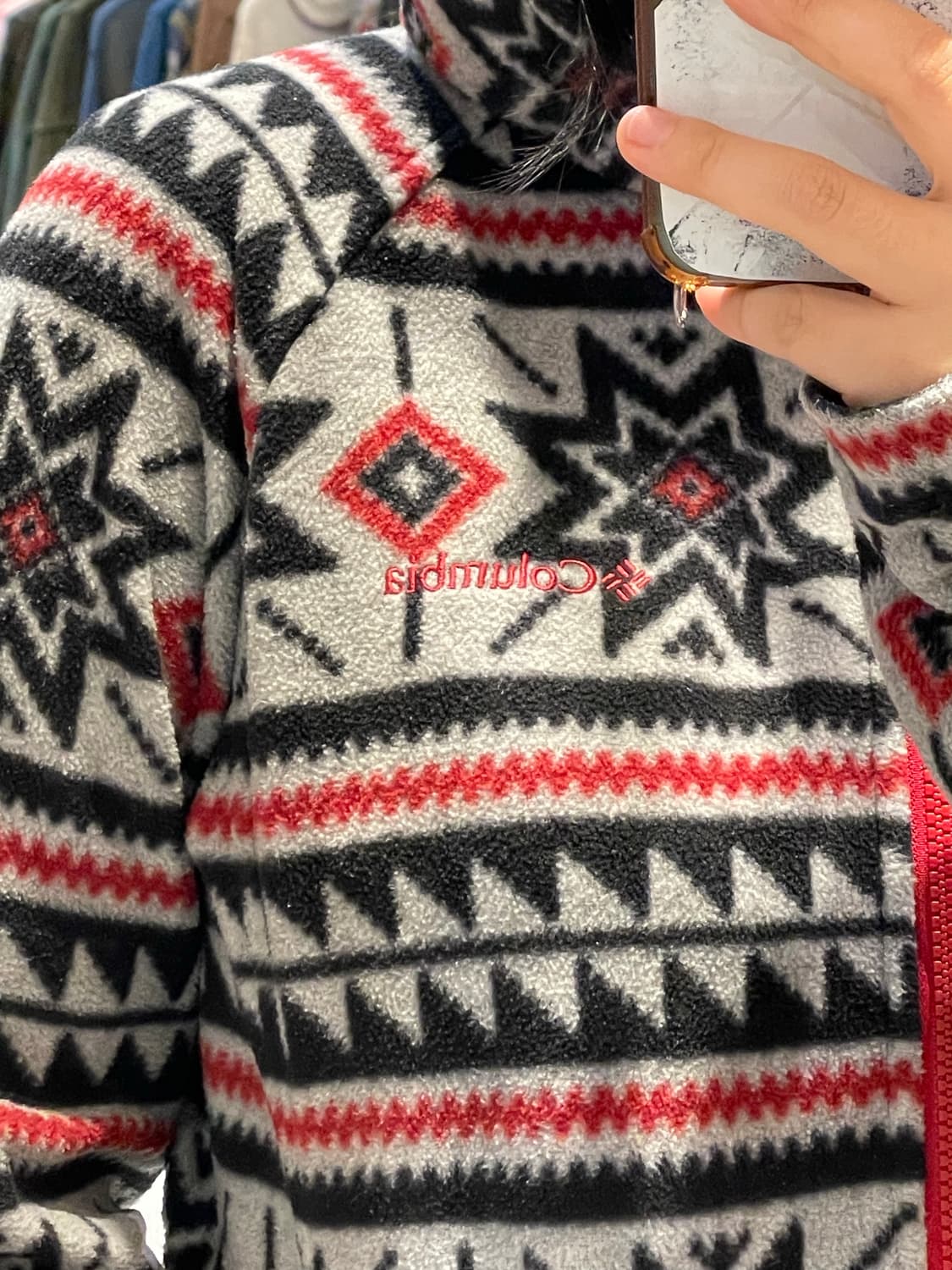 컬럼비아 눈꽃나바호 플리스 후드집업 상품이미지2