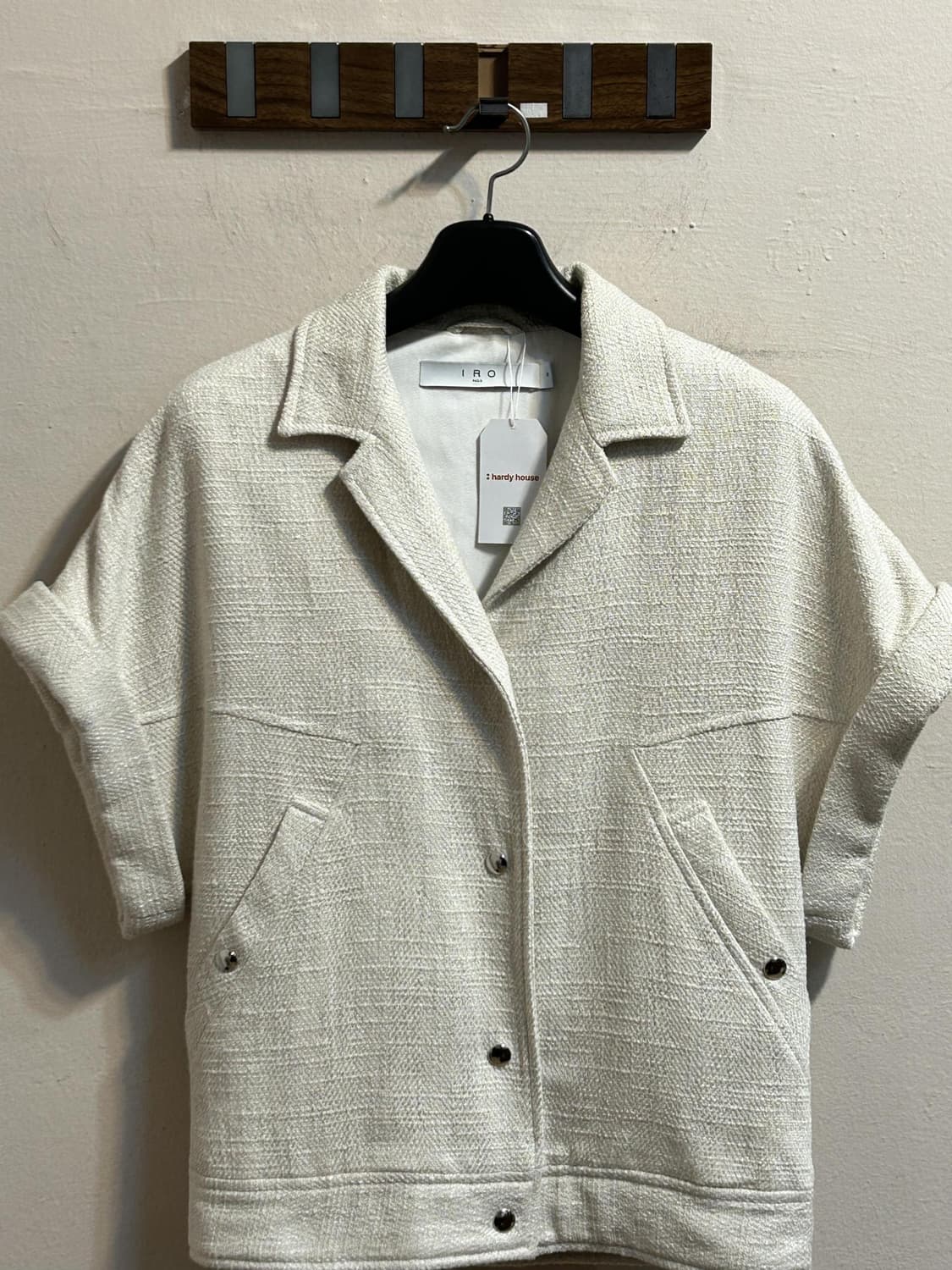 이로 파리 트위드 오픈카라 반팔 자켓 상품이미지2