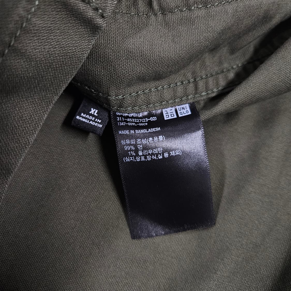 유니클로 유틸리티 자켓 올리브 XL 105-110 상품이미지4