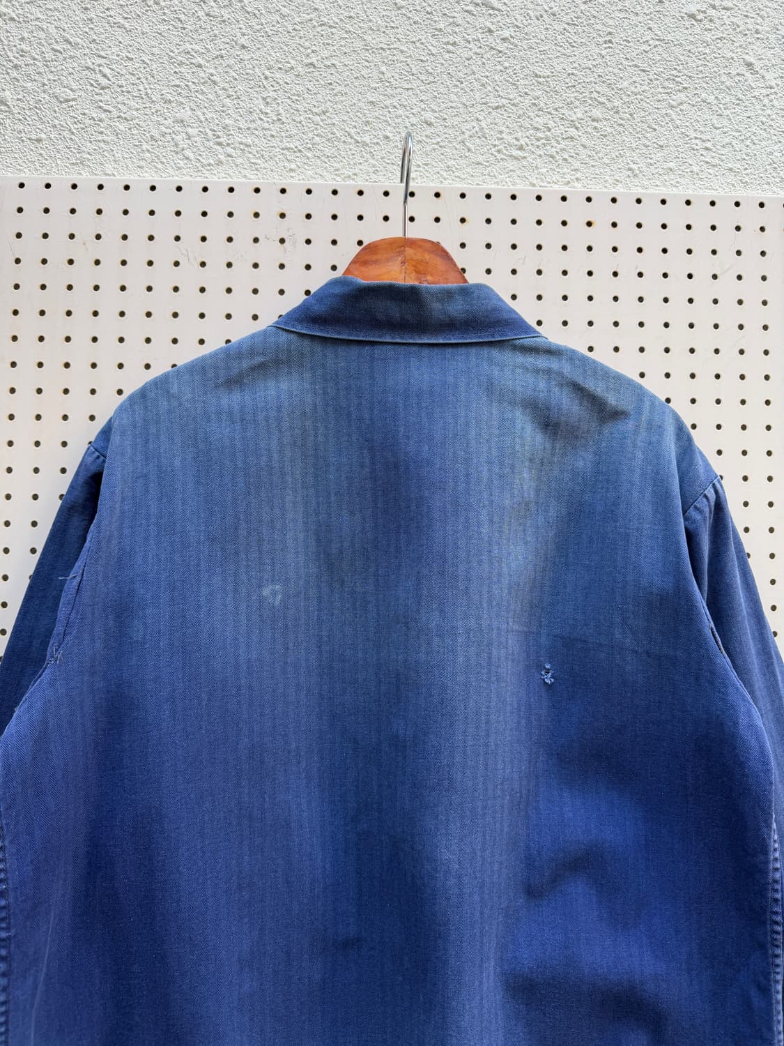 HARD FADED WASHED BLUE 페이드 헤링본 프렌치워크자켓 상품이미지7