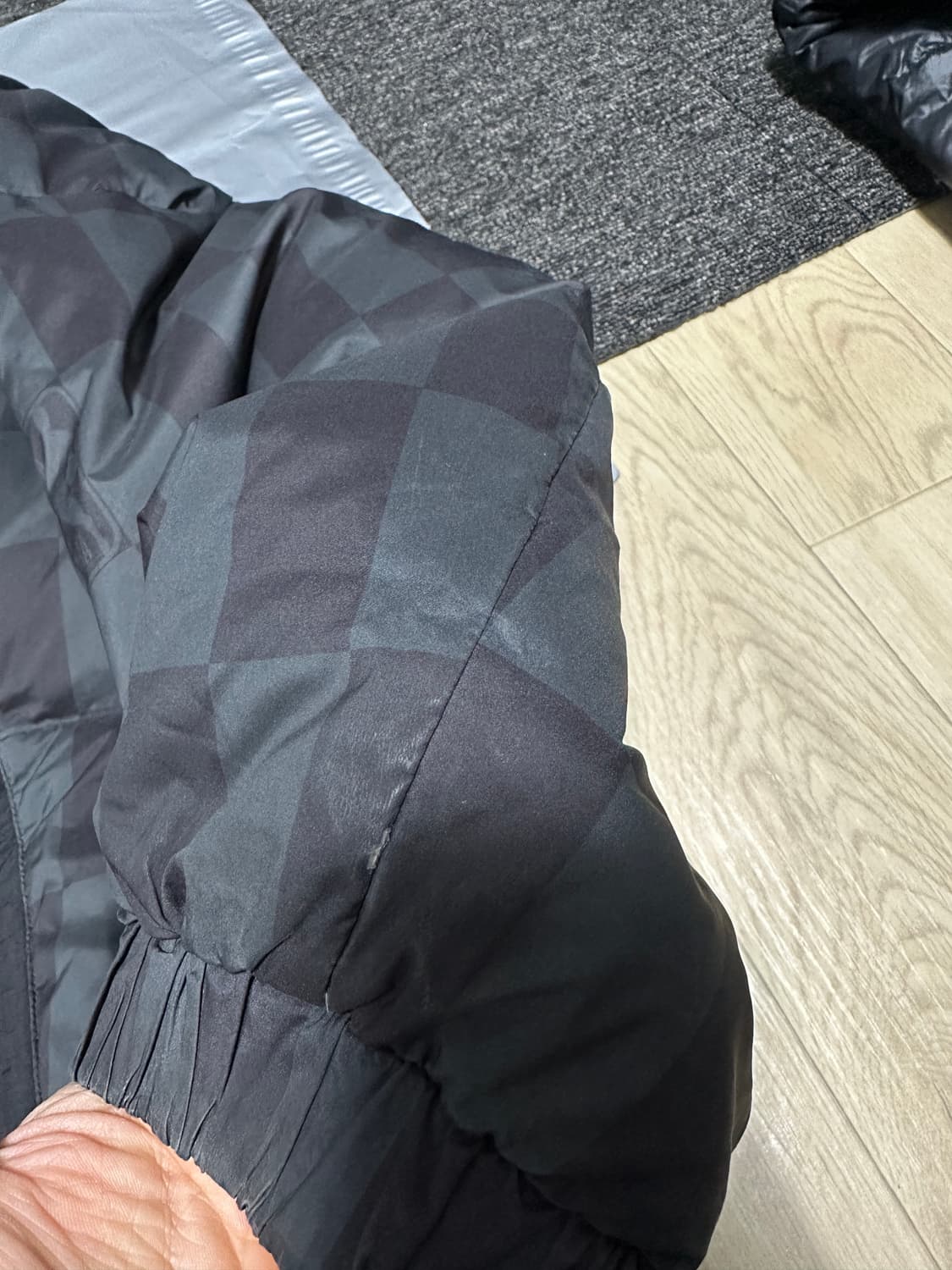 NBA 덕다운 체크 숏패딩  상품이미지5