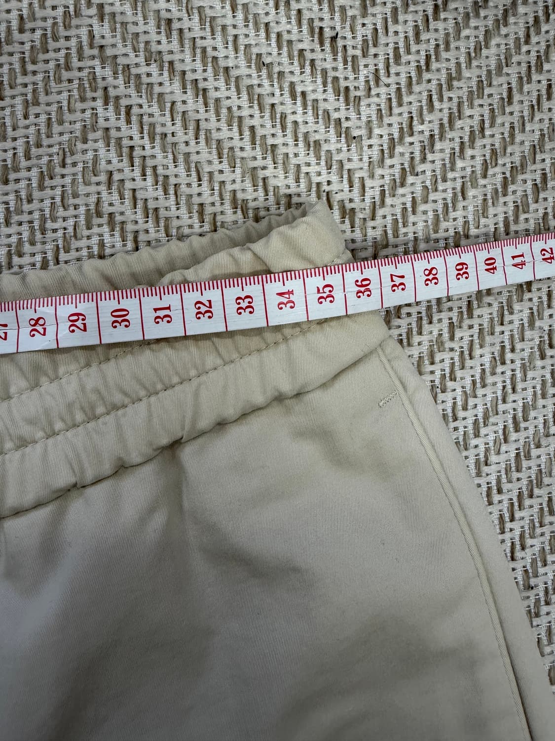 정품) 솔리드옴므 23ss 띠라인 밴딩 면바지 46 상품이미지8