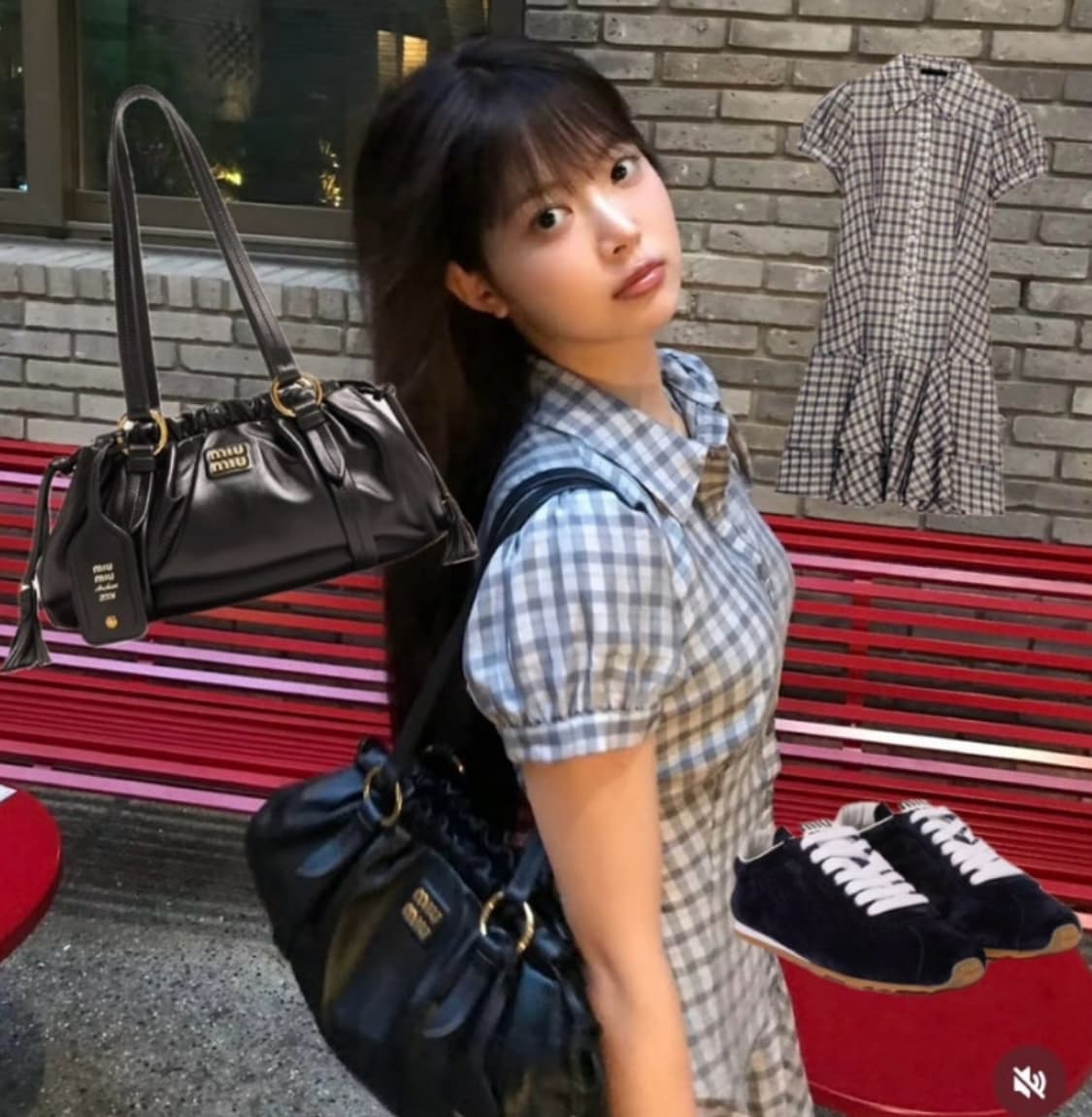 자라 프릴 체크 미니 원피스 상품이미지4