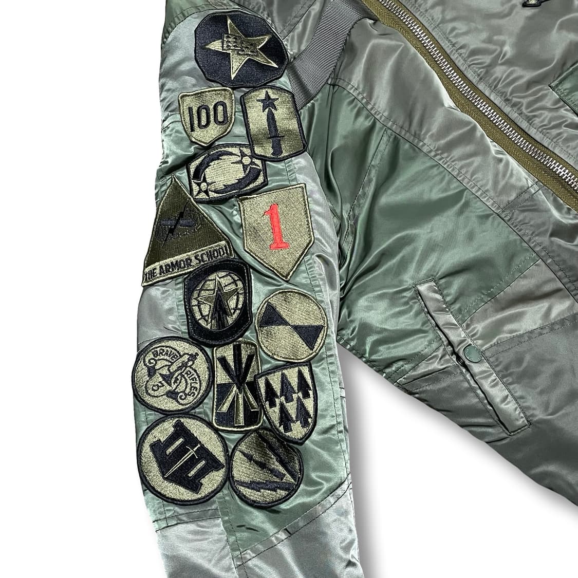 [XL] 쇼트 밀리터리 패치 봄버 자켓 ma1 상품이미지5