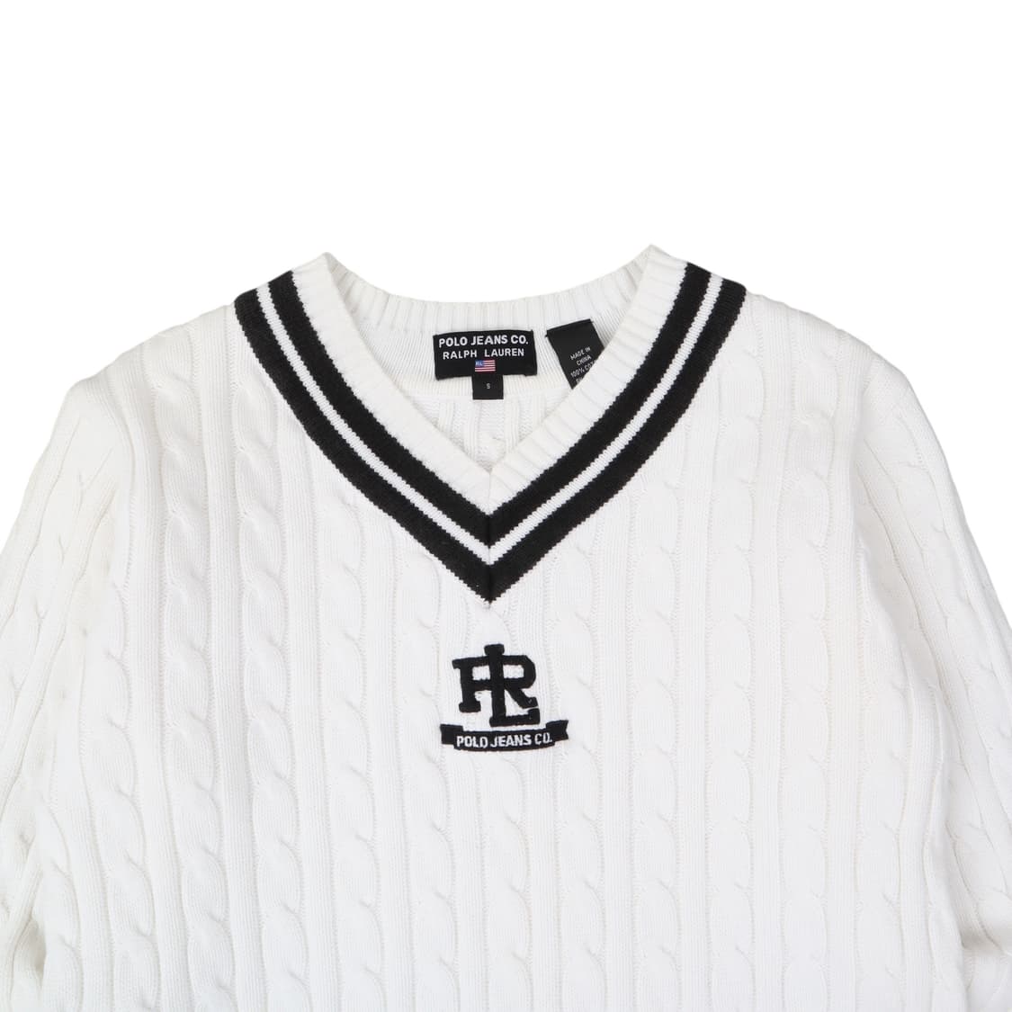 폴로진스 RL 크리켓 화이트 케이블 니트 상품이미지2