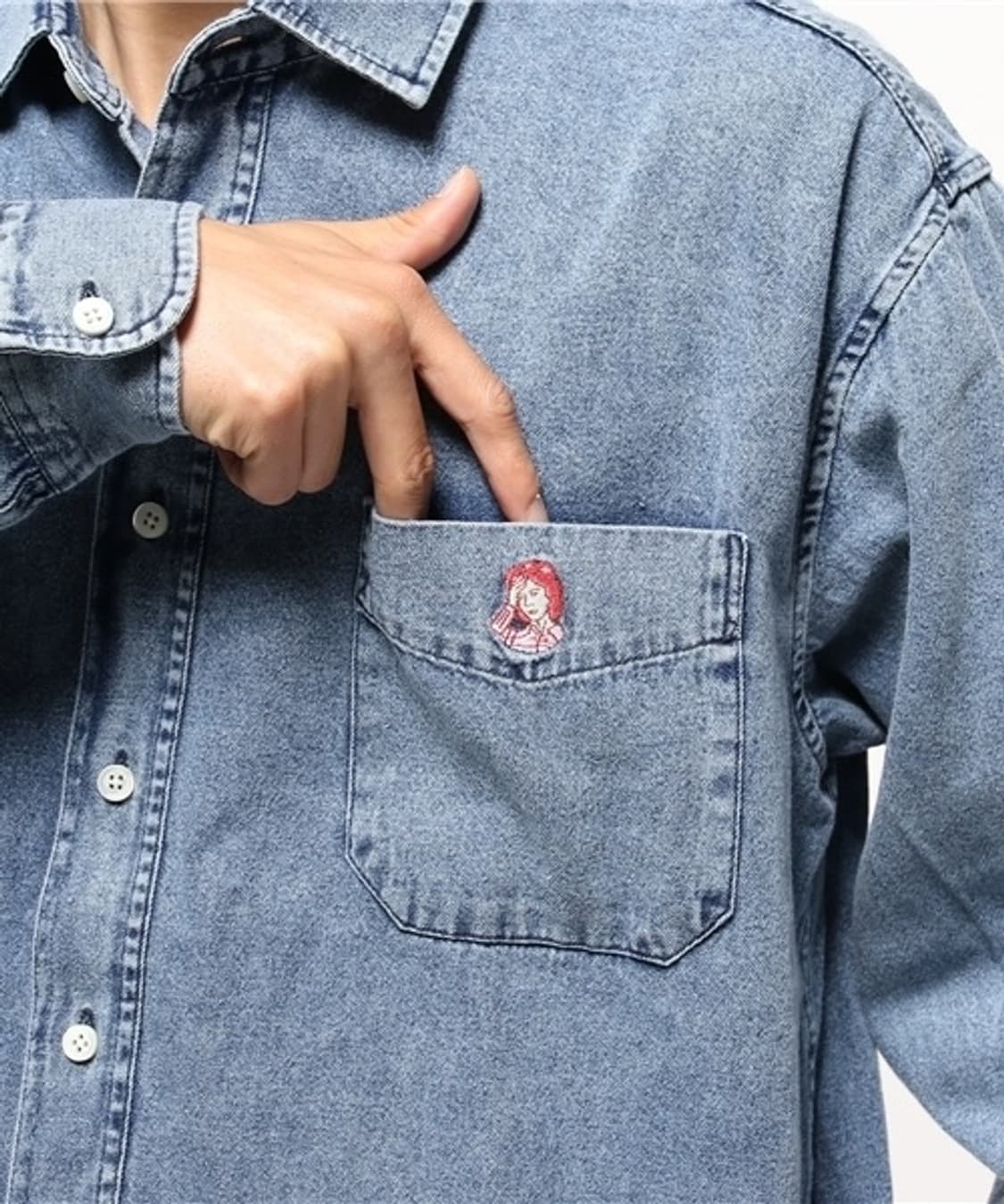 C.E 16SS WIDE DENIM SHIRT #2 상품이미지7
