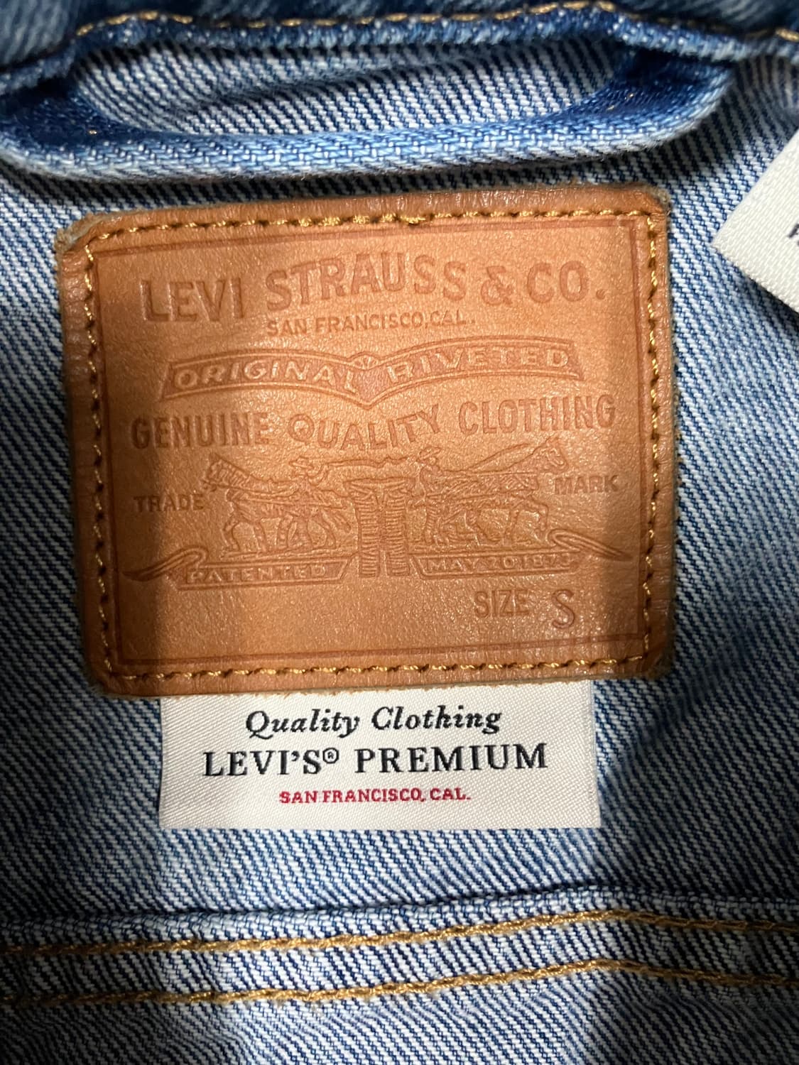 프리비엄 리바이스 로고 포인트 데님자켓 S 상품이미지5