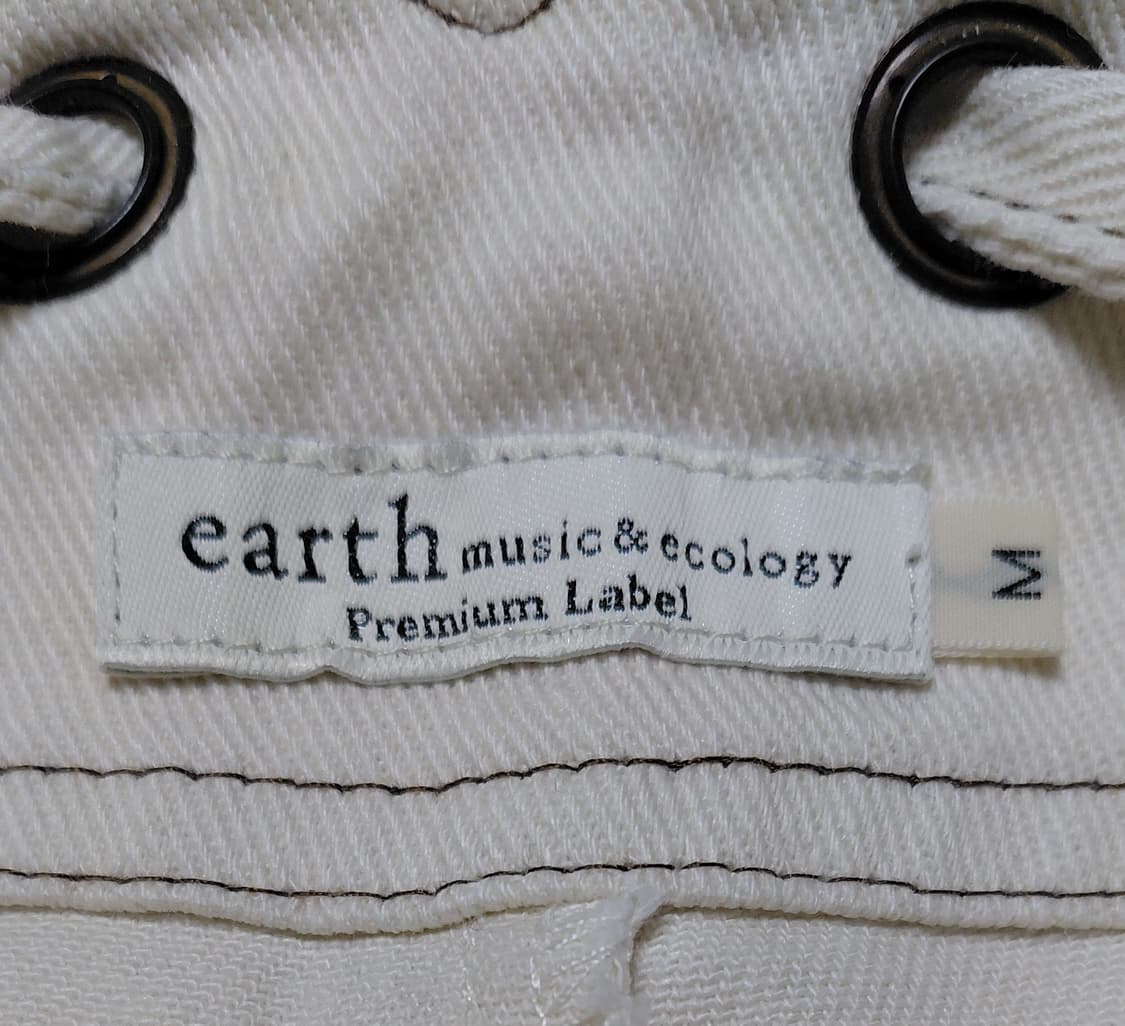 [M] earth music&ecology 스티치 와이드 팬츠 (Ecru 상품이미지5