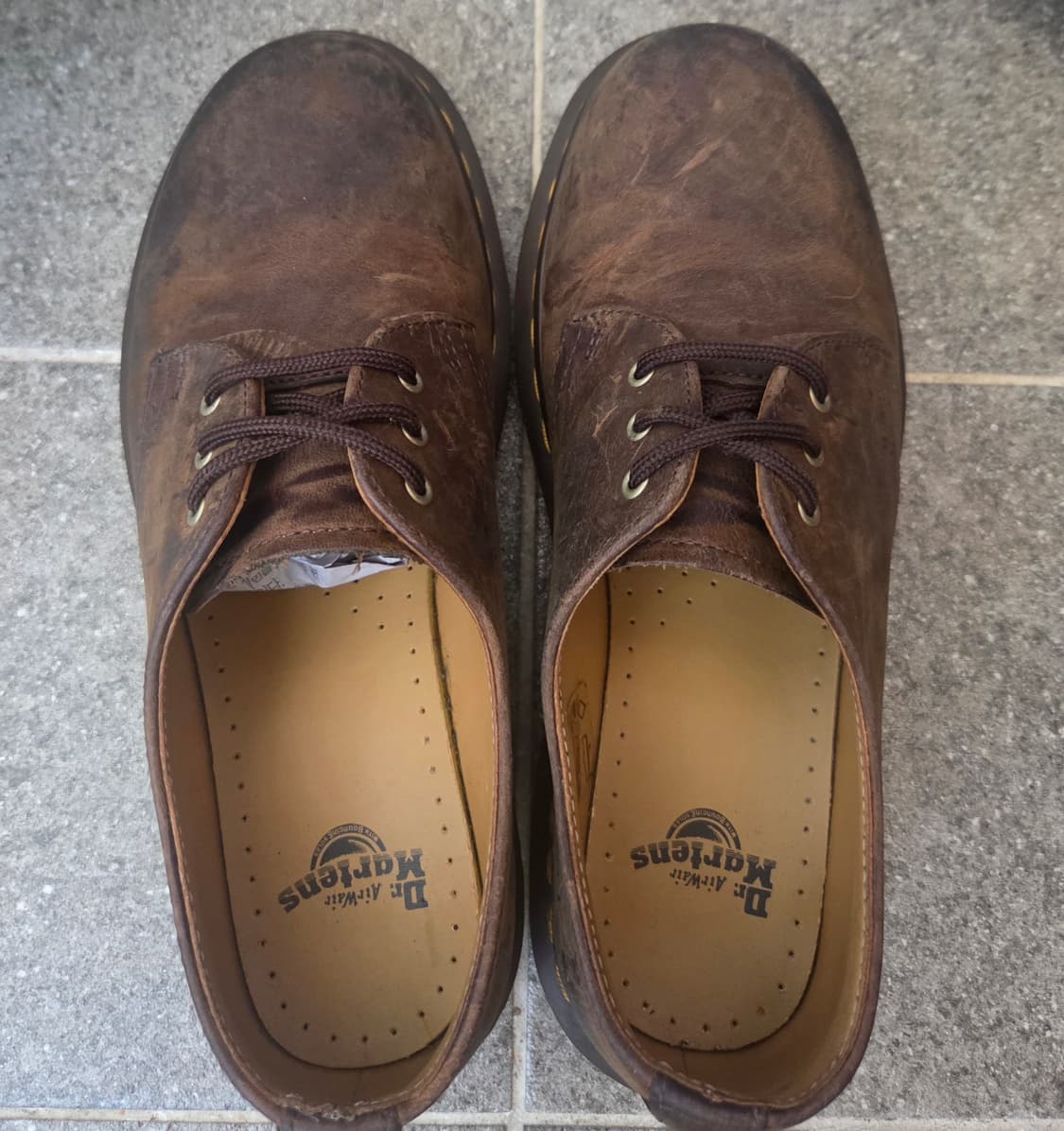 UK5 240 닥터마틴 1461 3홀 빈티지 브라운 / 크레이지 홀스호스 상품이미지1