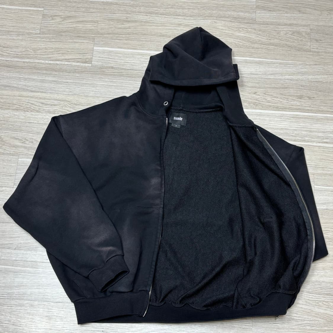 SUADE 워시드 후드집업 상품이미지2