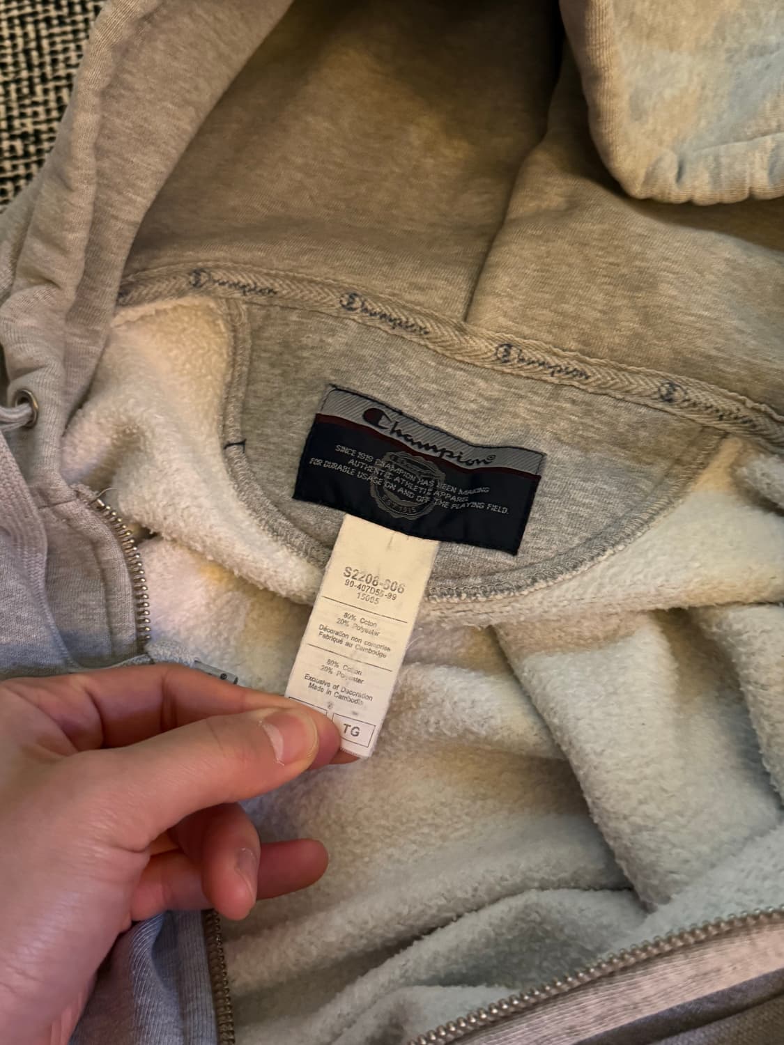 챔피온 리버스위브 오버핏 후드집업 XL 상품이미지3