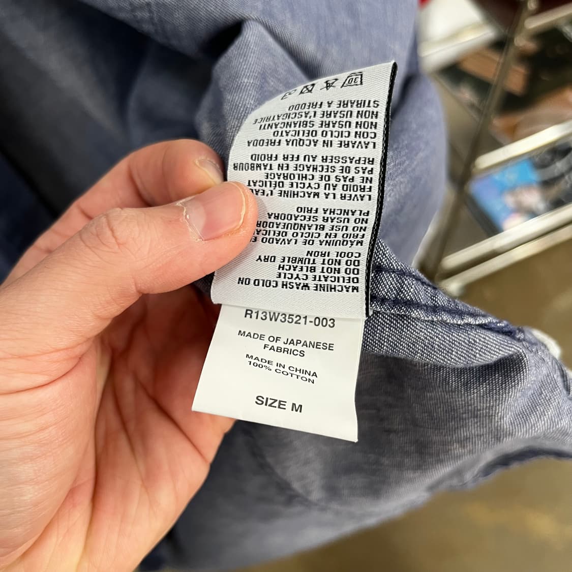 R13 알써틴 오버사이즈 슬리브리스 셔츠 M 상품이미지6