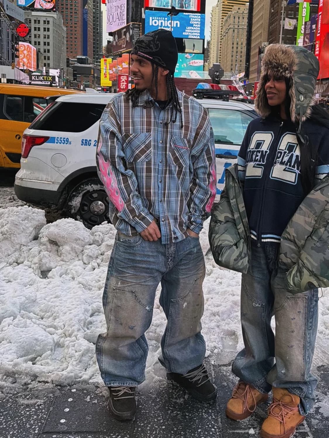 브로큰플래닛 broken planet 더블니 데님 팬츠 상품이미지1