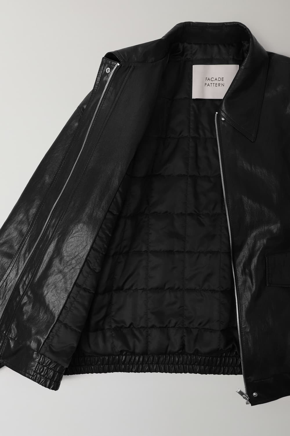 파사드패턴 오버핏 레더 블루종 상품이미지5