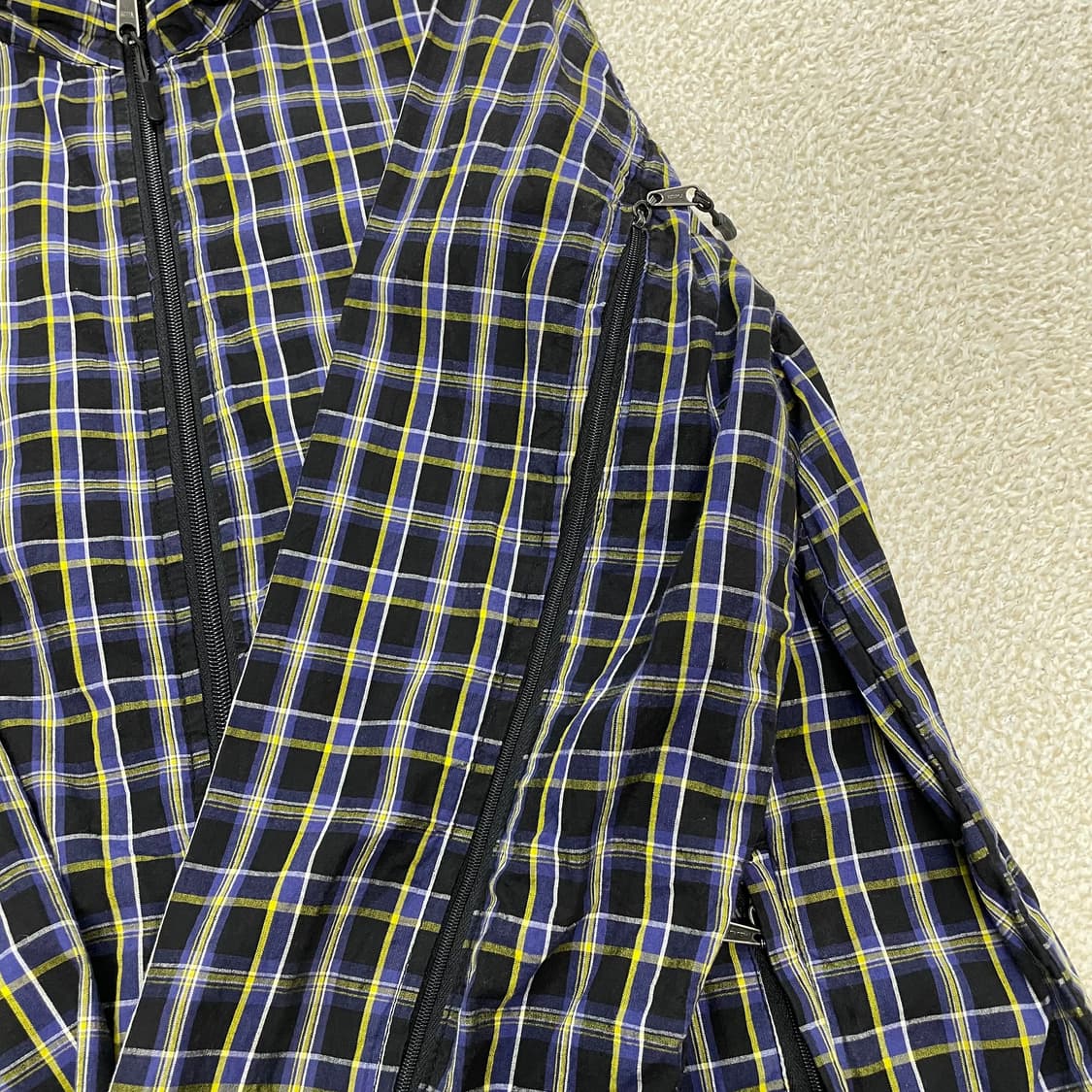 스투시 Stussy 00s 블랙 타탄 체크 필드 자켓 상품이미지4