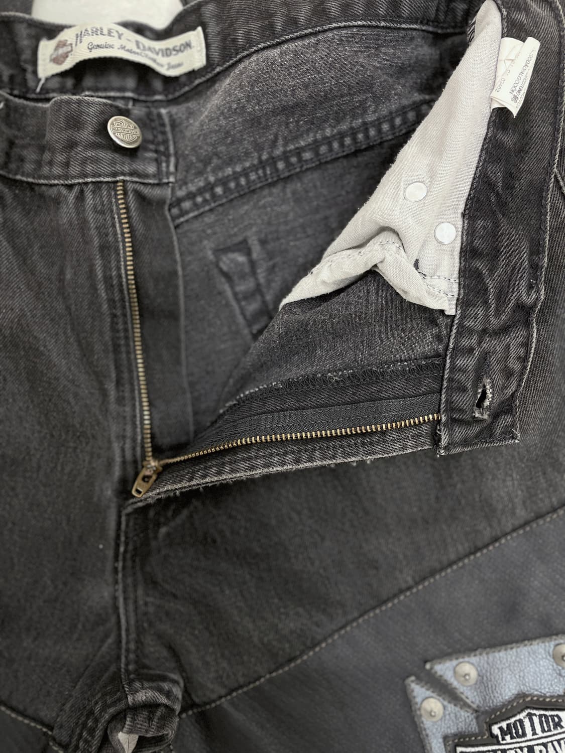 할리데이비슨 스터드 넘버원 패치 스터드 패널 데님 팬츠 상품이미지7