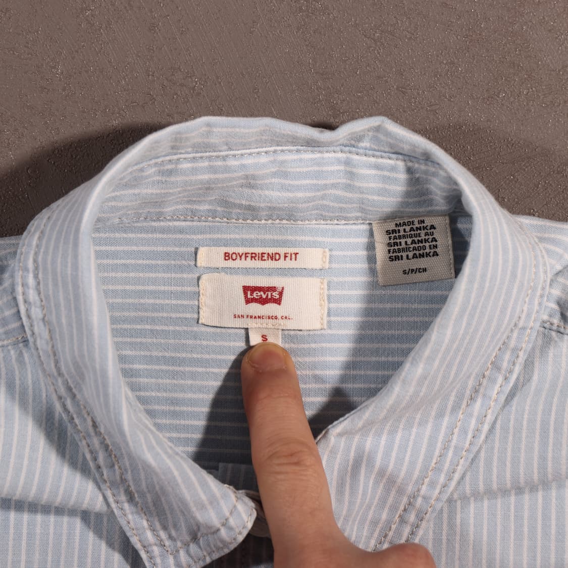 리바이스 데님 스트라이프 셔츠 상품이미지3