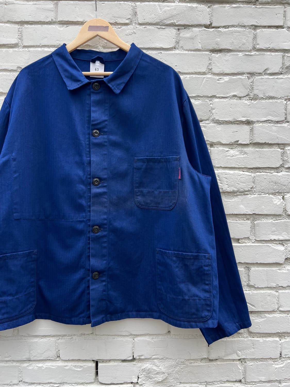 (DEADSTOCK)(BIGSIZE)OLD 헤링본트윌코튼 프렌치워크자켓 상품이미지4