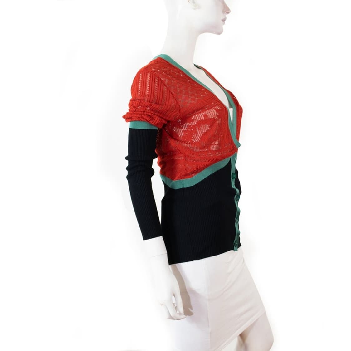 1990s Jean Paul Gaultier 코르셋 메쉬 가디건 상품이미지4