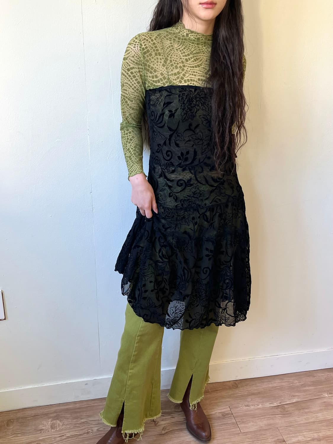 HIROKO KOSHINO 레이어드 원피스 상품이미지6