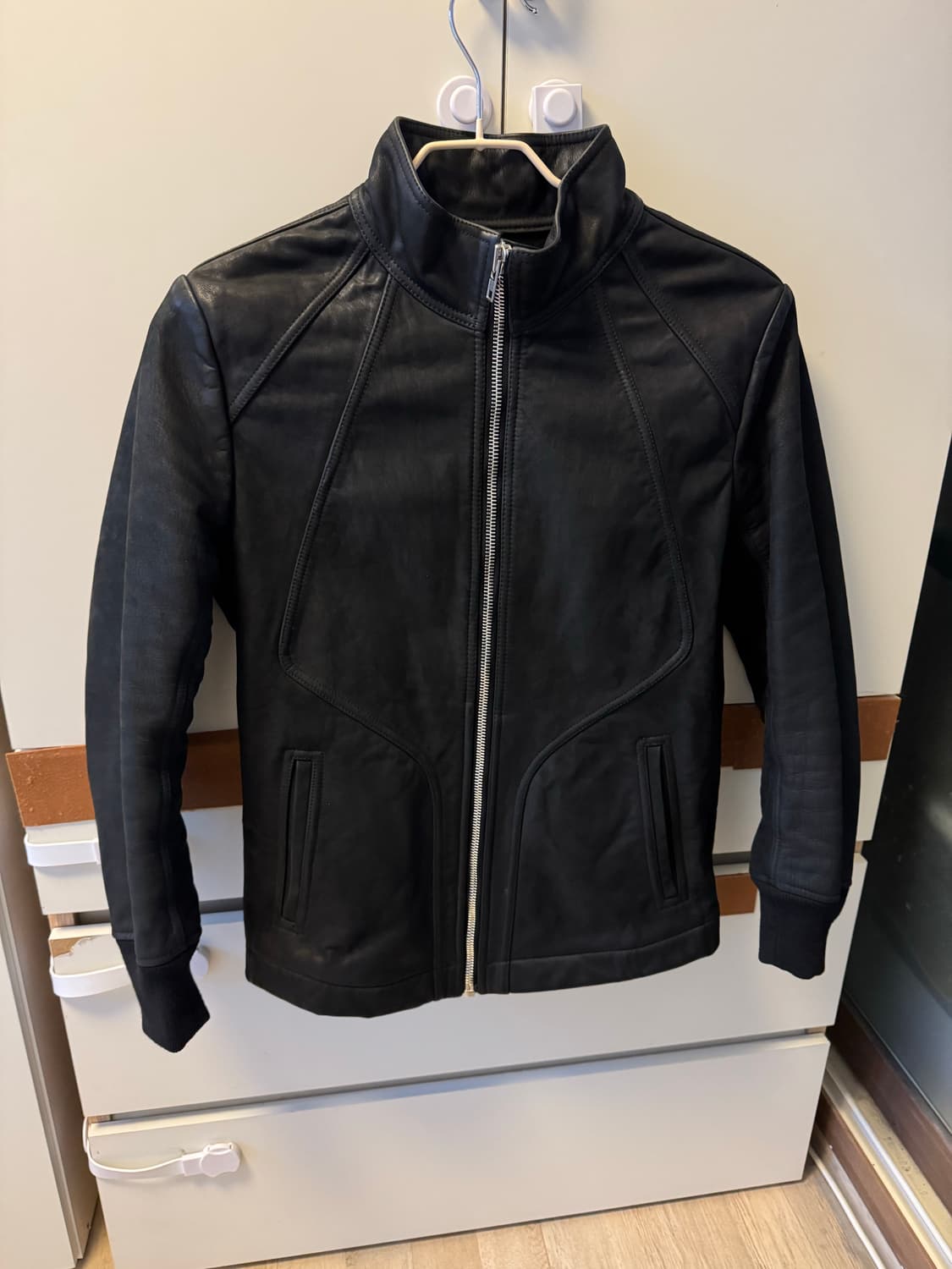 릭오웬스 인타르시아 레더 자켓 48(팔 수선) 상품이미지2