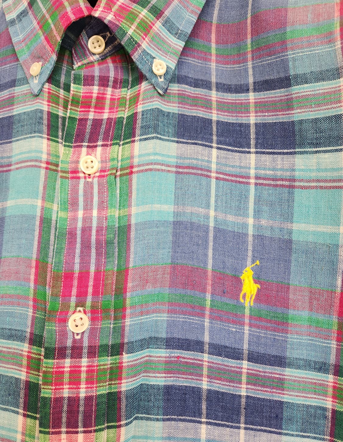 폴로랄프로렌 체크 린넨 셔츠 95사이즈 상품이미지5