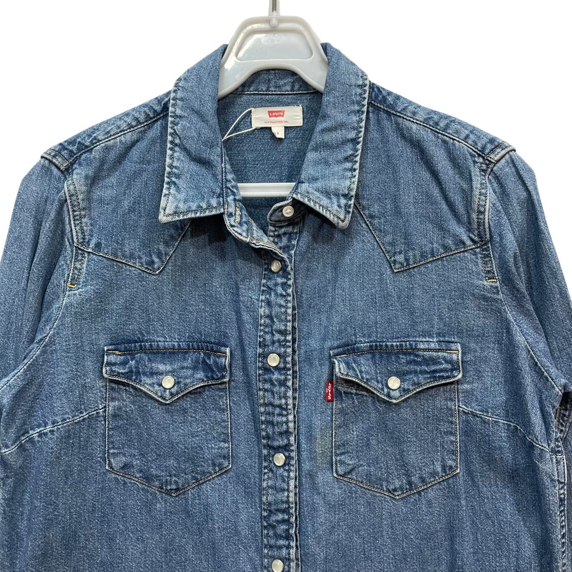 Levi's Denim Snap Button Shirt Dress 상품이미지2