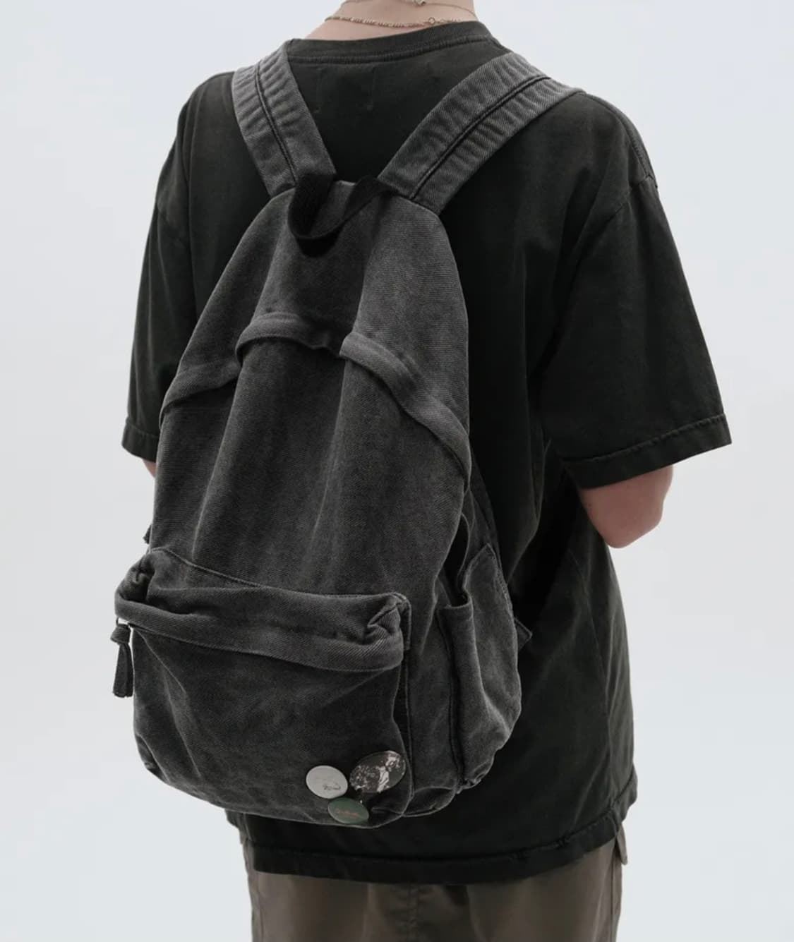 스웨이드 WASHED BACKPACK [CHARCOAL GRAY] 상품이미지1