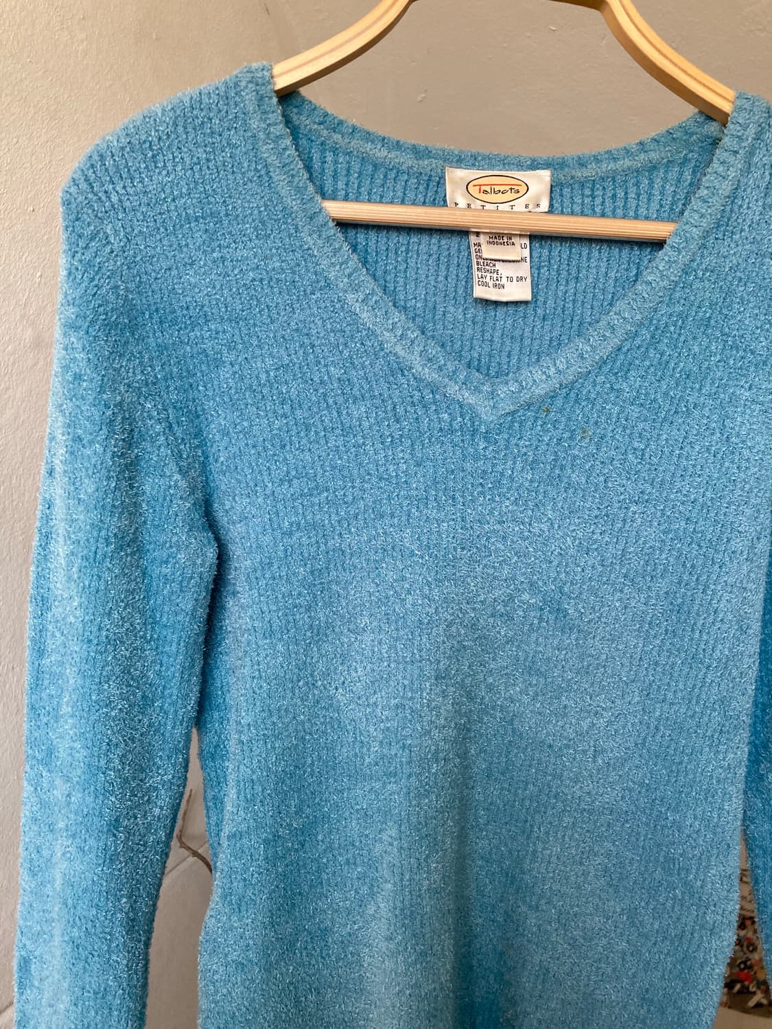 탈봇 TALBOTS 스카이블루 브이넥 니트 상품이미지2