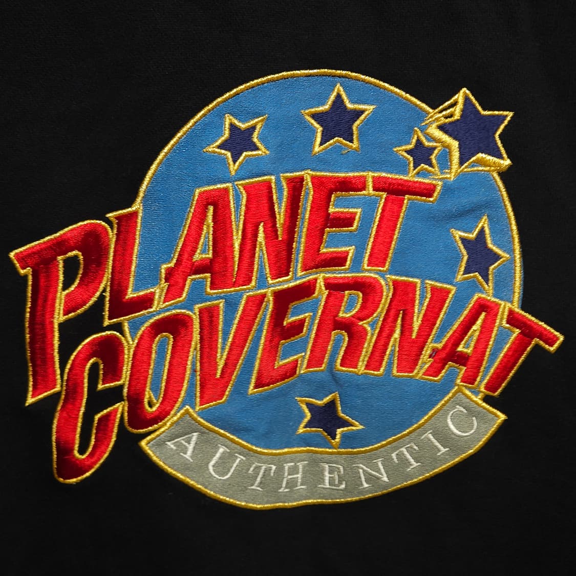 L ) 커버낫 스타 플라넷 자수 로고 기모 오버핏 맨투맨 상품이미지3