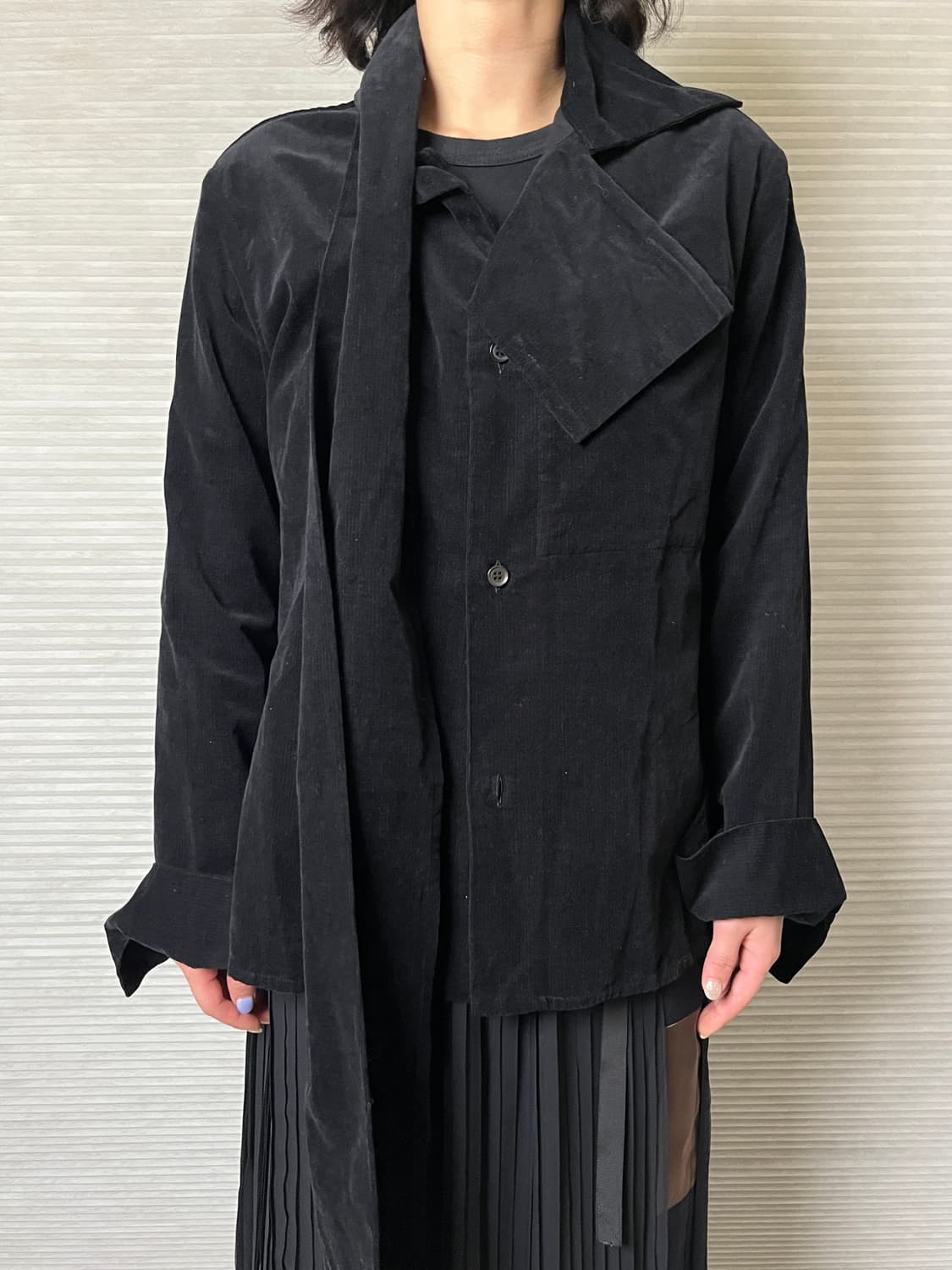 요지야마모토 코듀로이 머플러 자켓 yohji yamamoto Y’s 상품이미지1