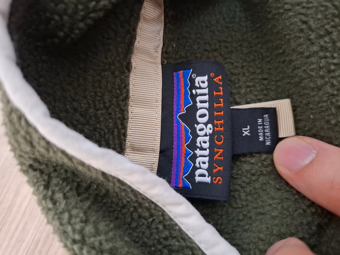 우먼스 XL 파타고니아 신칠라 플리스 풀오버 그린/블루 상품이미지3