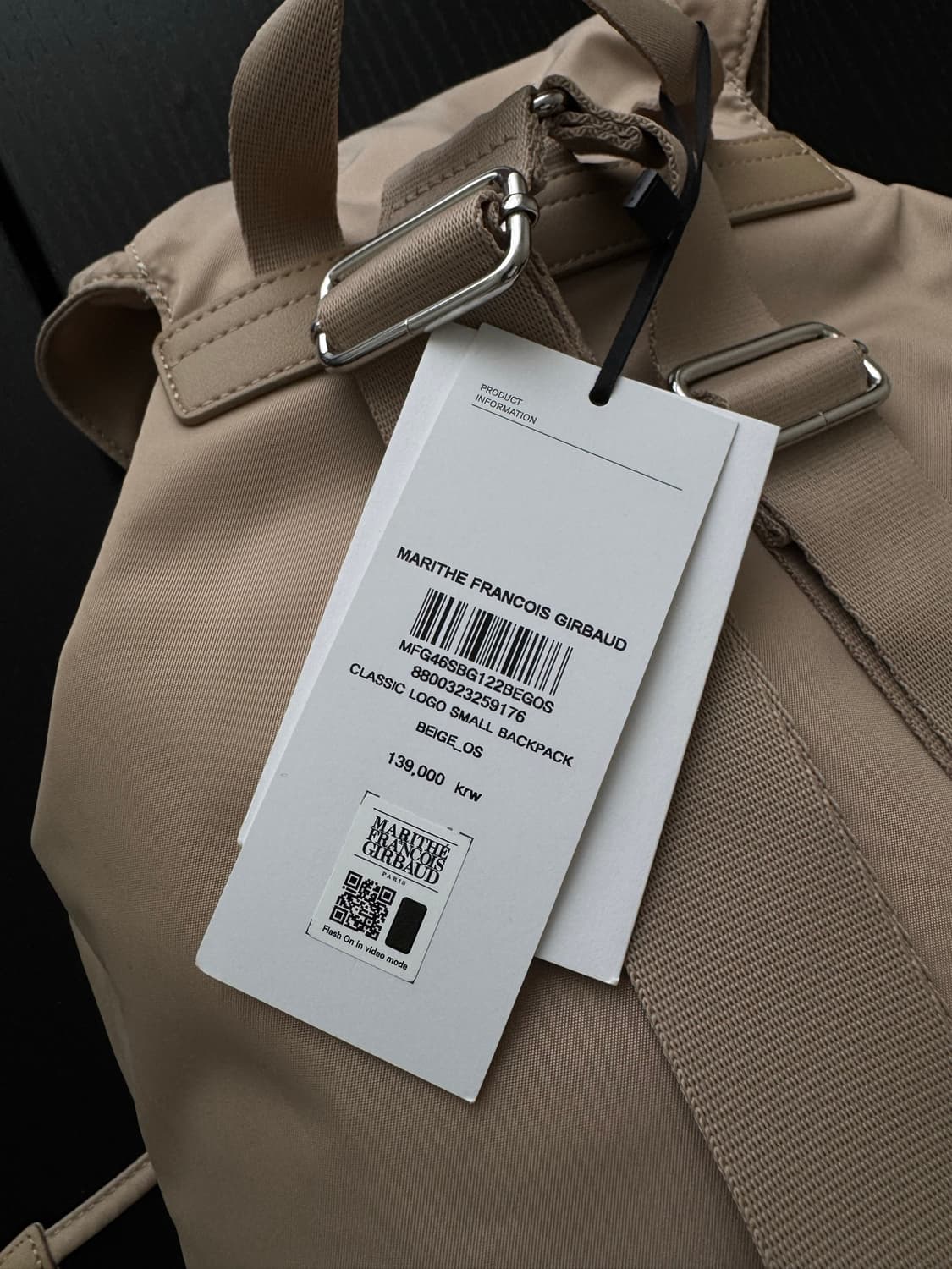 MARITHE 마리떼 CLASSIC LOGO SMALL BACKPACK  상품이미지4