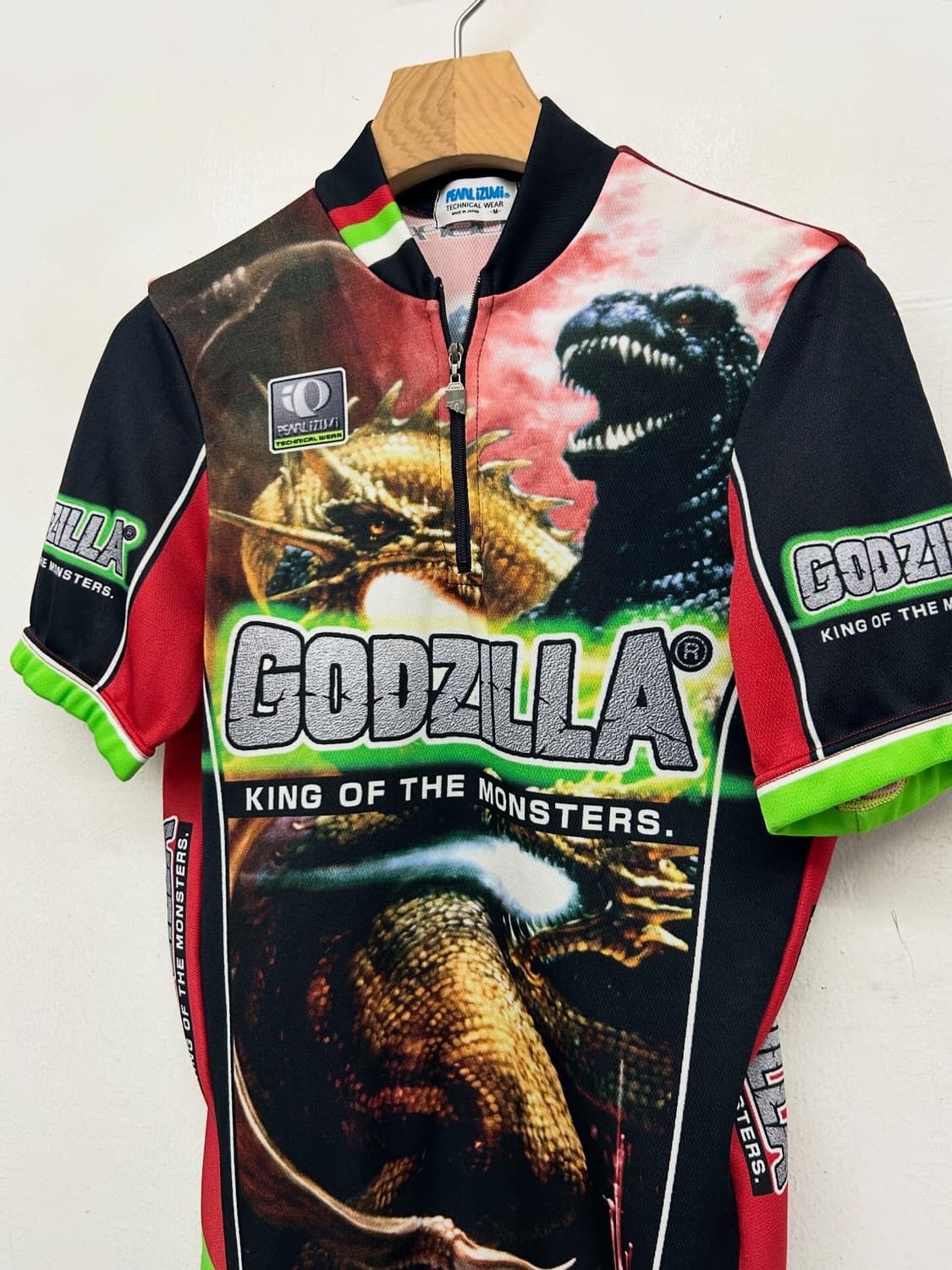 빈티지 펄이즈미 고질라 반팔 사이클 져지 상품이미지2
